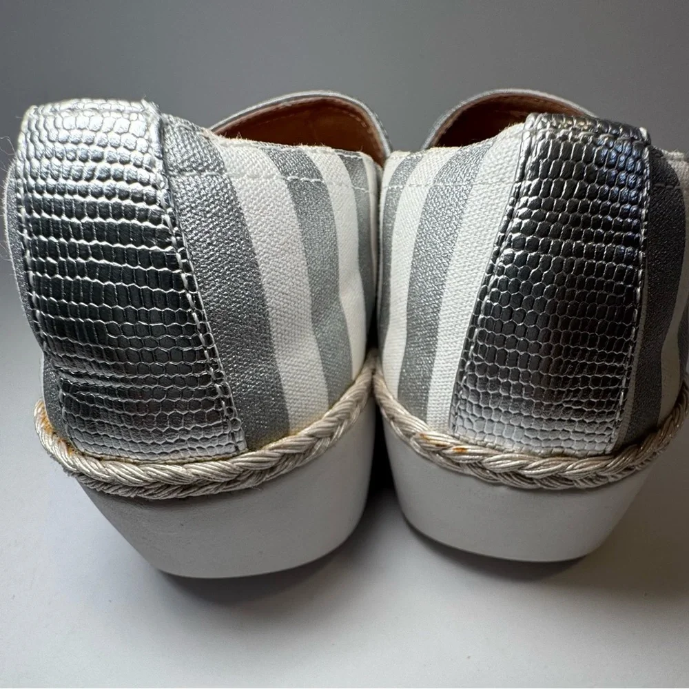 FitFlop Dahlia Metallic Stripe Espadrille size 7